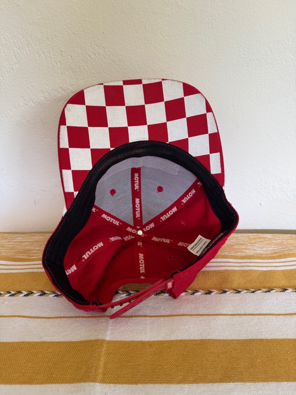 Red Embroidered Racing Cap - Picture 2 of 4